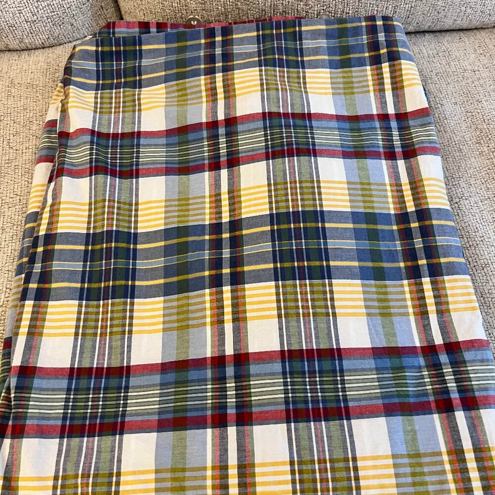 Pottery Barn Kids Twin Duvet Plaid